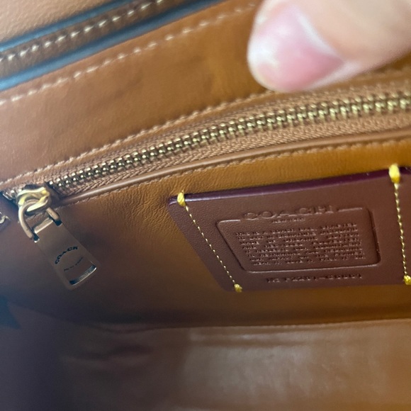 Coach Rogue Top Handle Colorblock Brown Signature Jacquard With Exotic H… - Picture 9 of 10